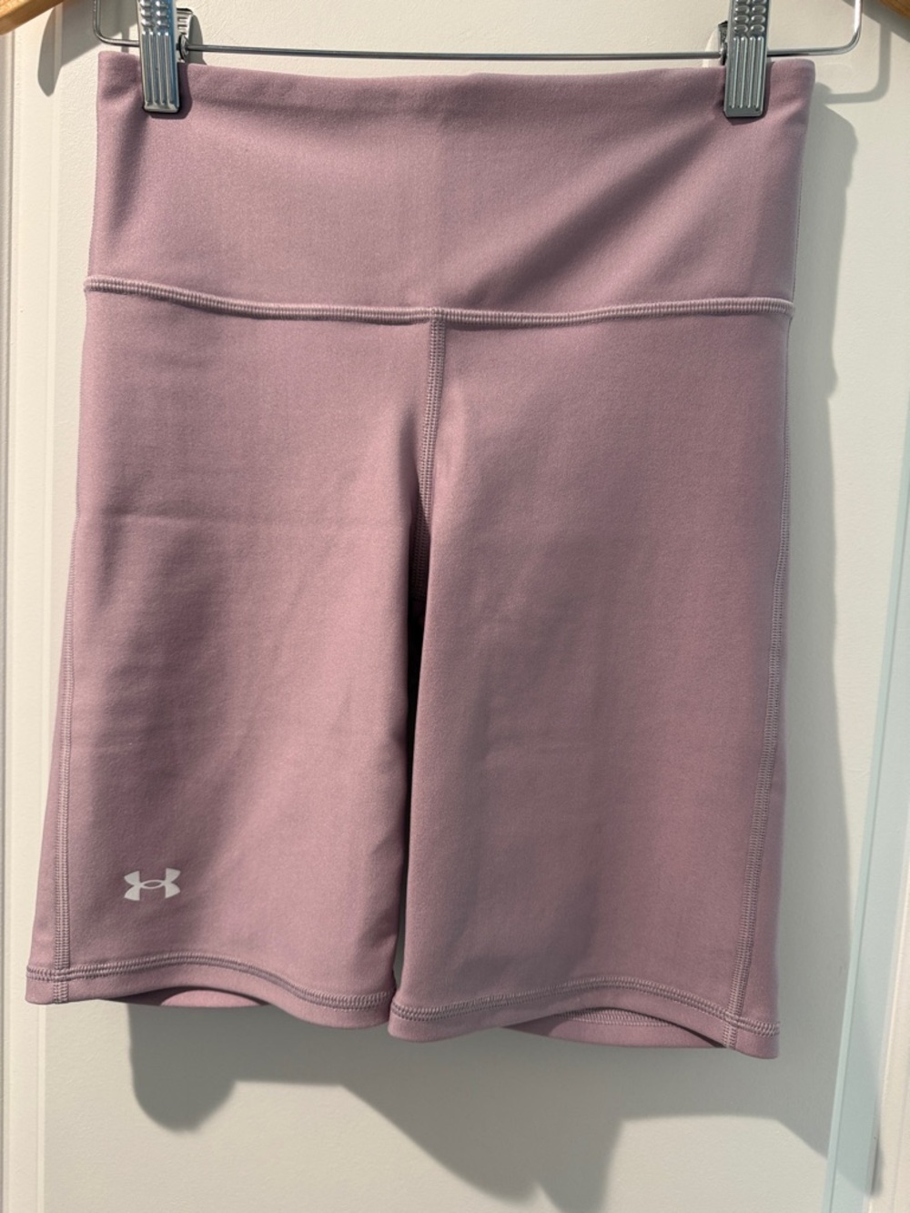 Under Armour Women's Dusty Mauve High-Rise Bike Shorts